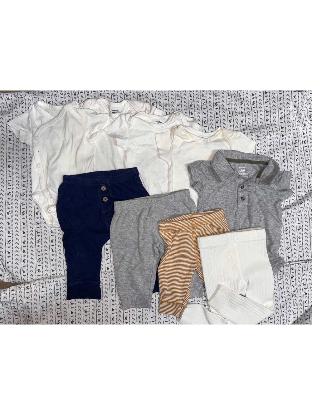 Baby Clothes Bundle Size 3-6 Months - 7 Pieces Including Onesies, Pants, and Pol